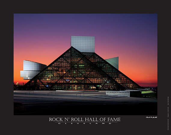 ROCK N' ROLL HALL OF FAME POSTER-CLEVELAND, OH